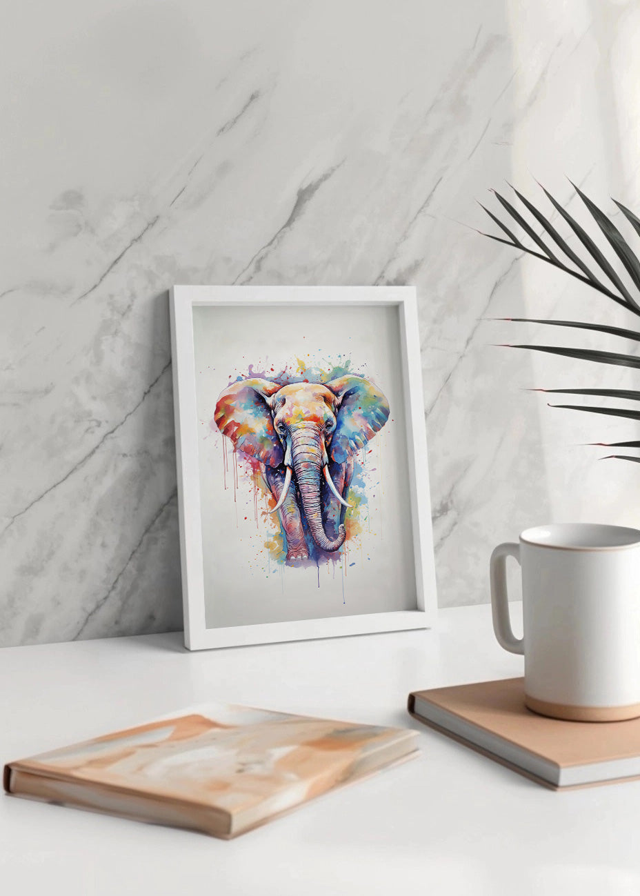 Cuadro Elefante colorido