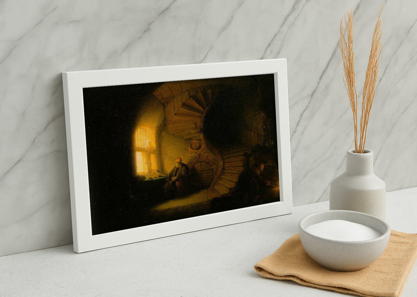 Cuadro El filósofo en meditación (Rembrandt)