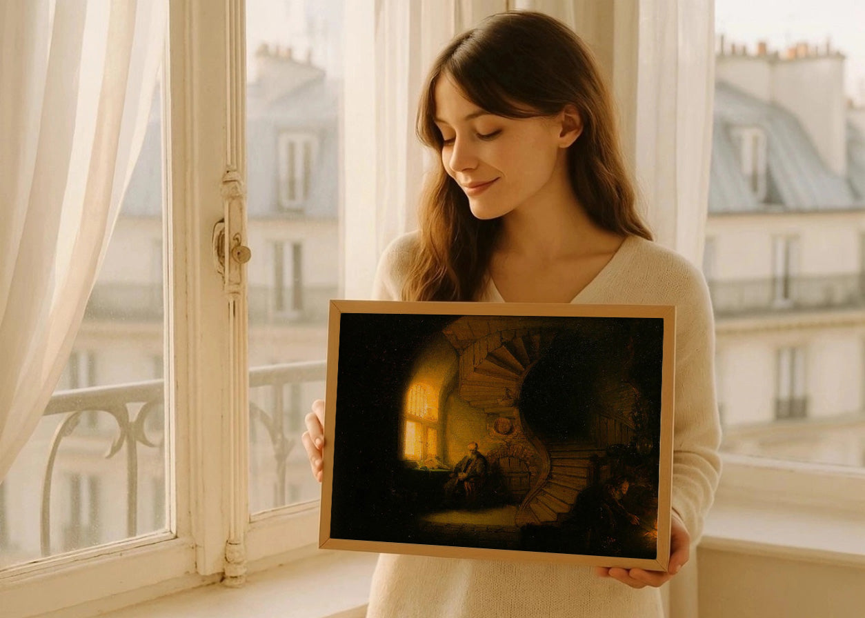 Cuadro El filósofo en meditación (Rembrandt)