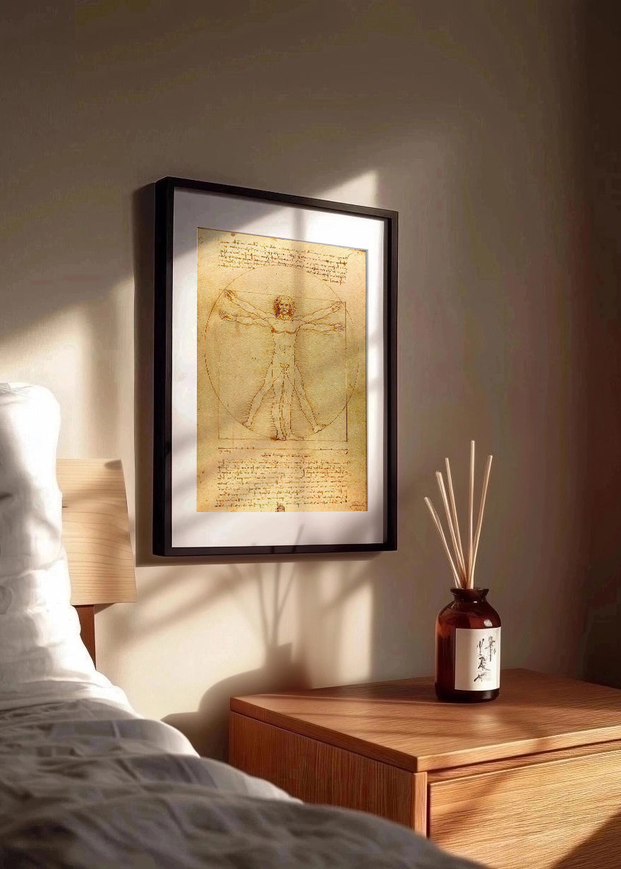 Cuadro El hombre de Vitruvio (Leonardo Da Vinci)