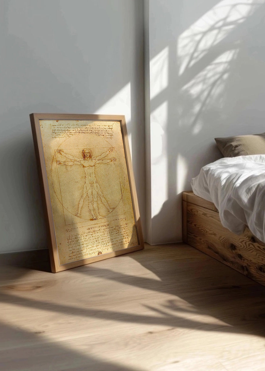 Cuadro El hombre de Vitruvio (Leonardo Da Vinci)