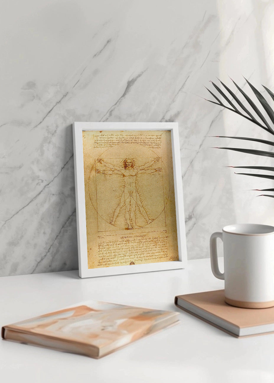 Cuadro El hombre de Vitruvio (Leonardo Da Vinci)