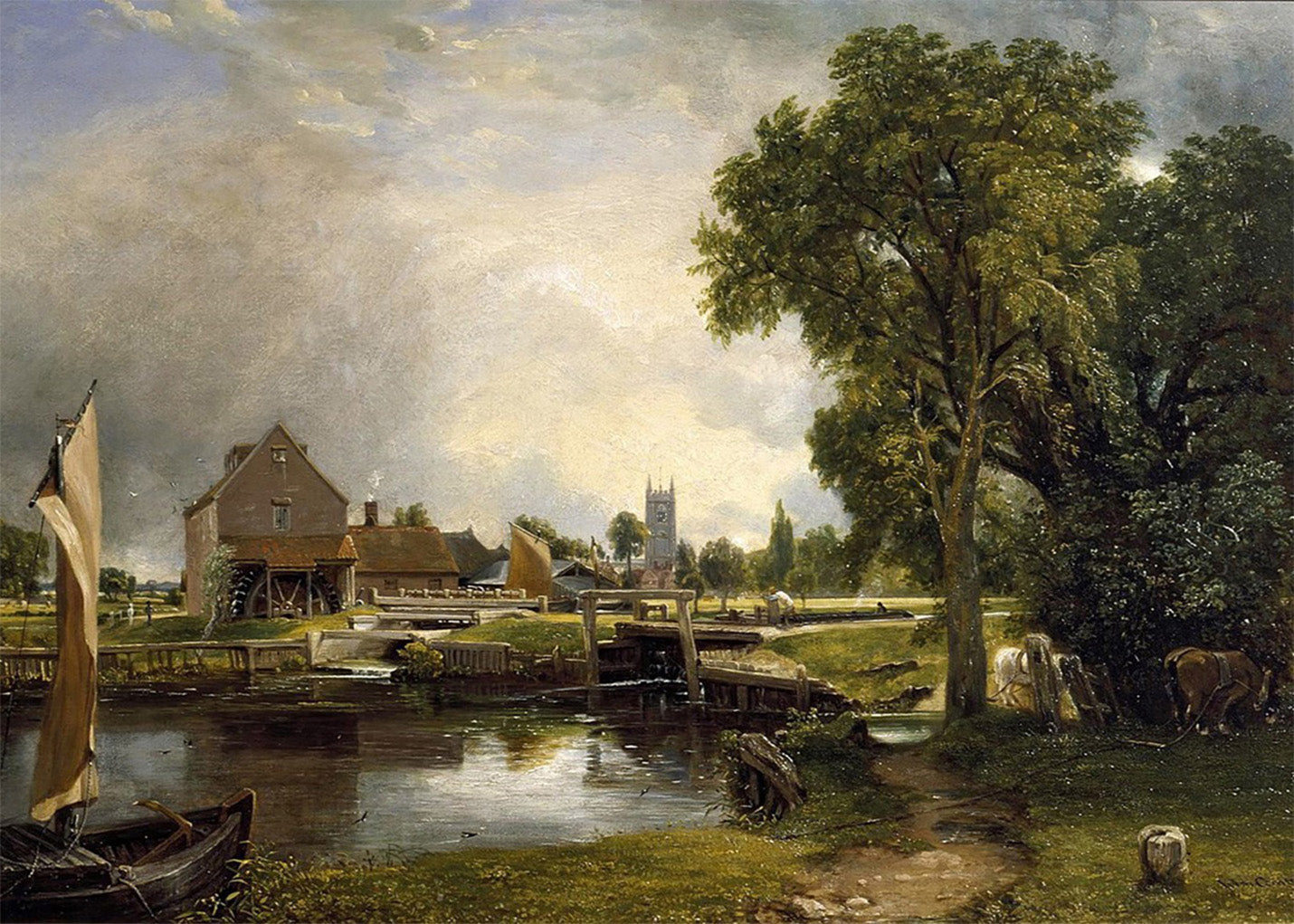 Cuadro El molino de Dedham (John Constable)