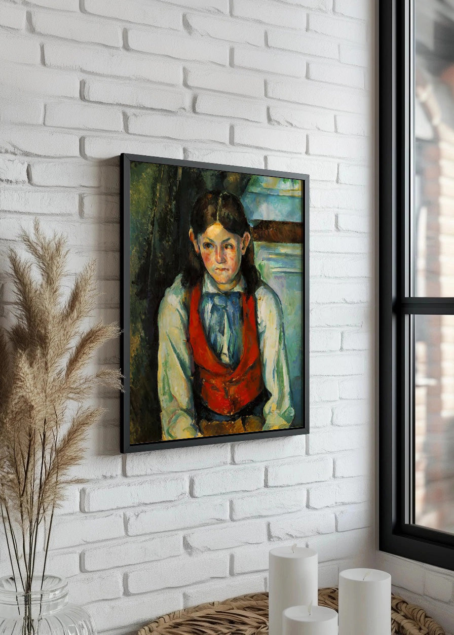 Cuadro El niño del chaleco rojo (Cezanne)