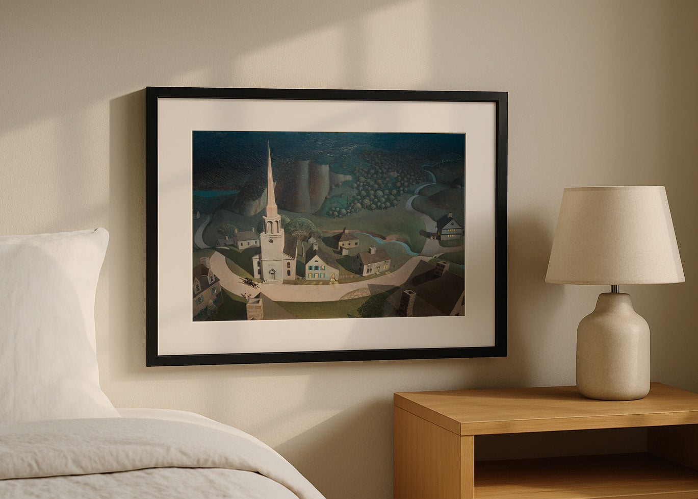 Cuadro El paseo de medianoche de Paul Revere (Grant Wood)