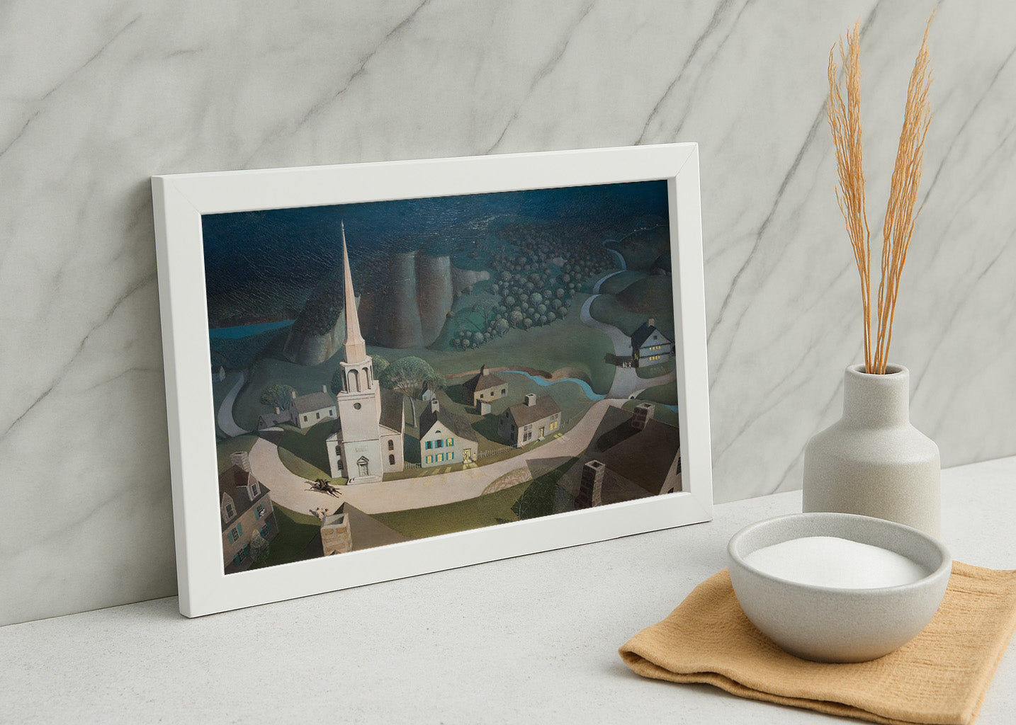 Cuadro El paseo de medianoche de Paul Revere (Grant Wood)