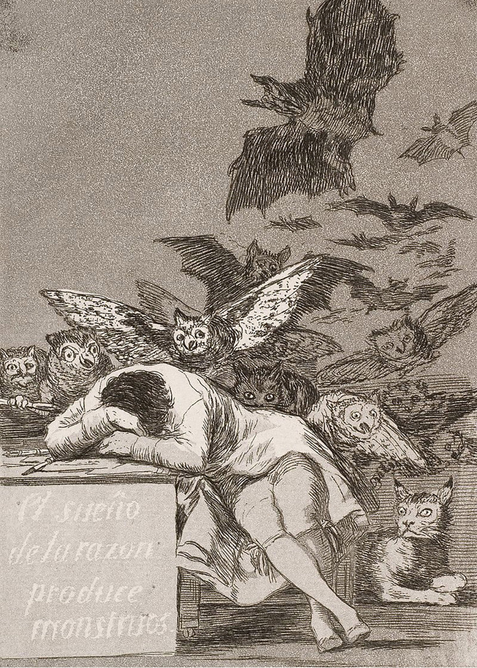 Cuadro El sueño de la razón produce monstruos (Francisco de Goya)