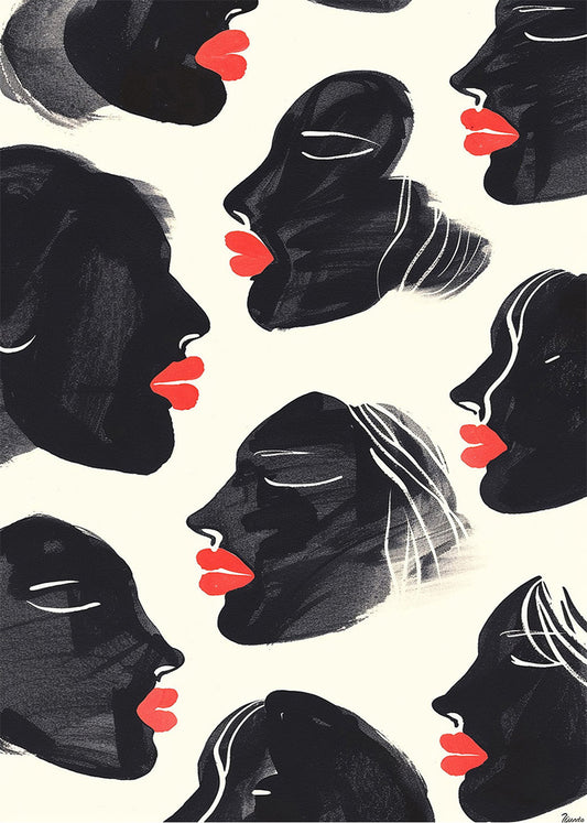 Cuadro Estampado de mujeres negras