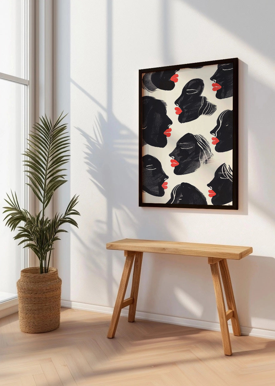 Cuadro Estampado de mujeres negras