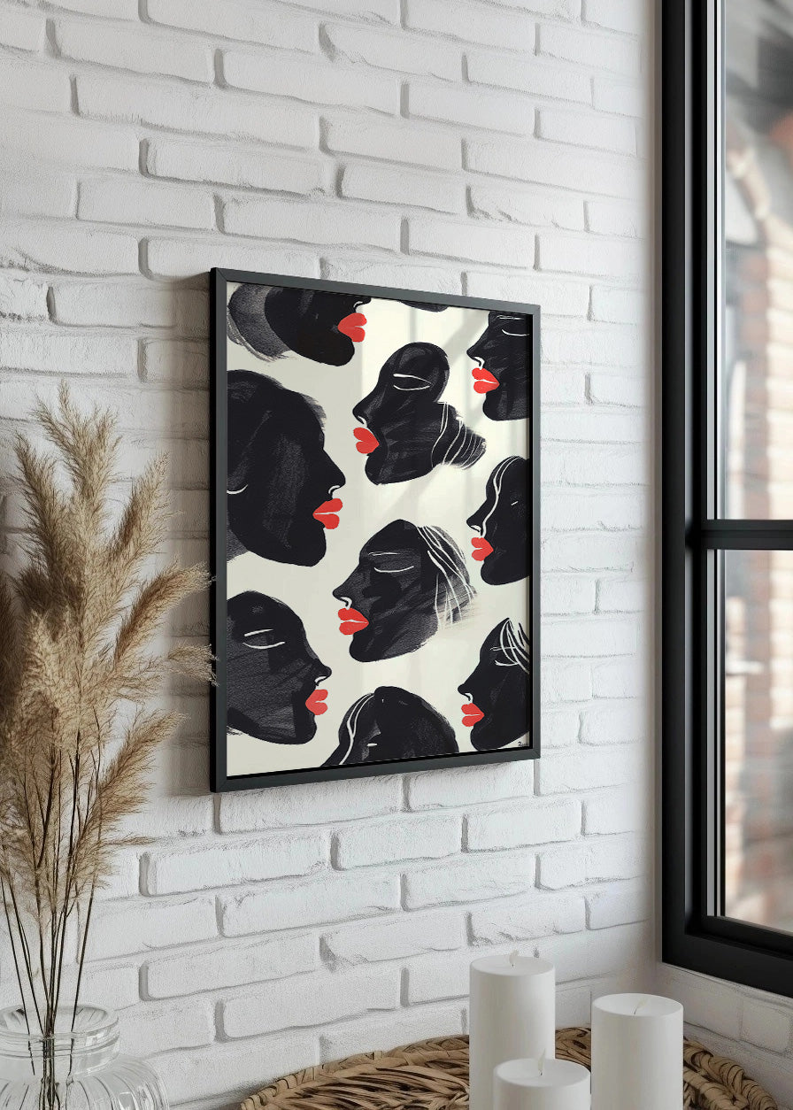 Cuadro Estampado de mujeres negras