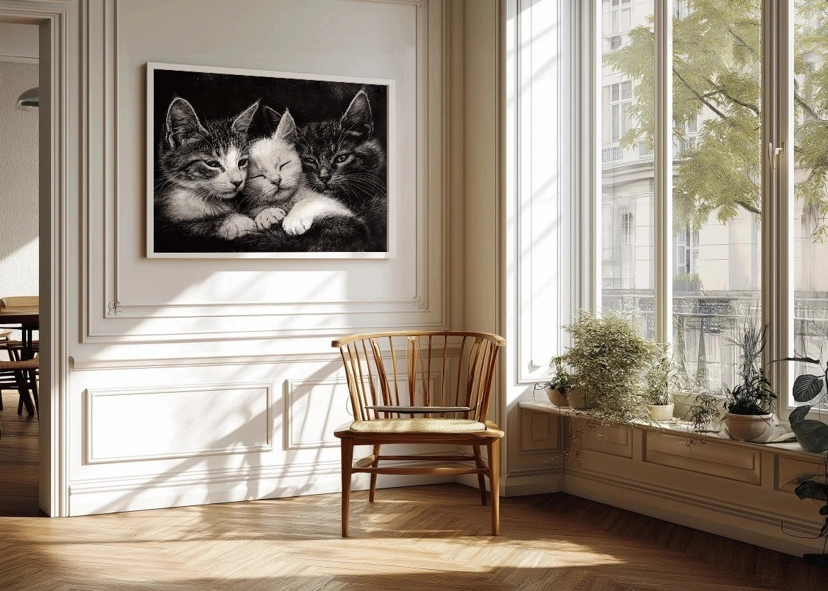 Cuadro Familia de gatitos