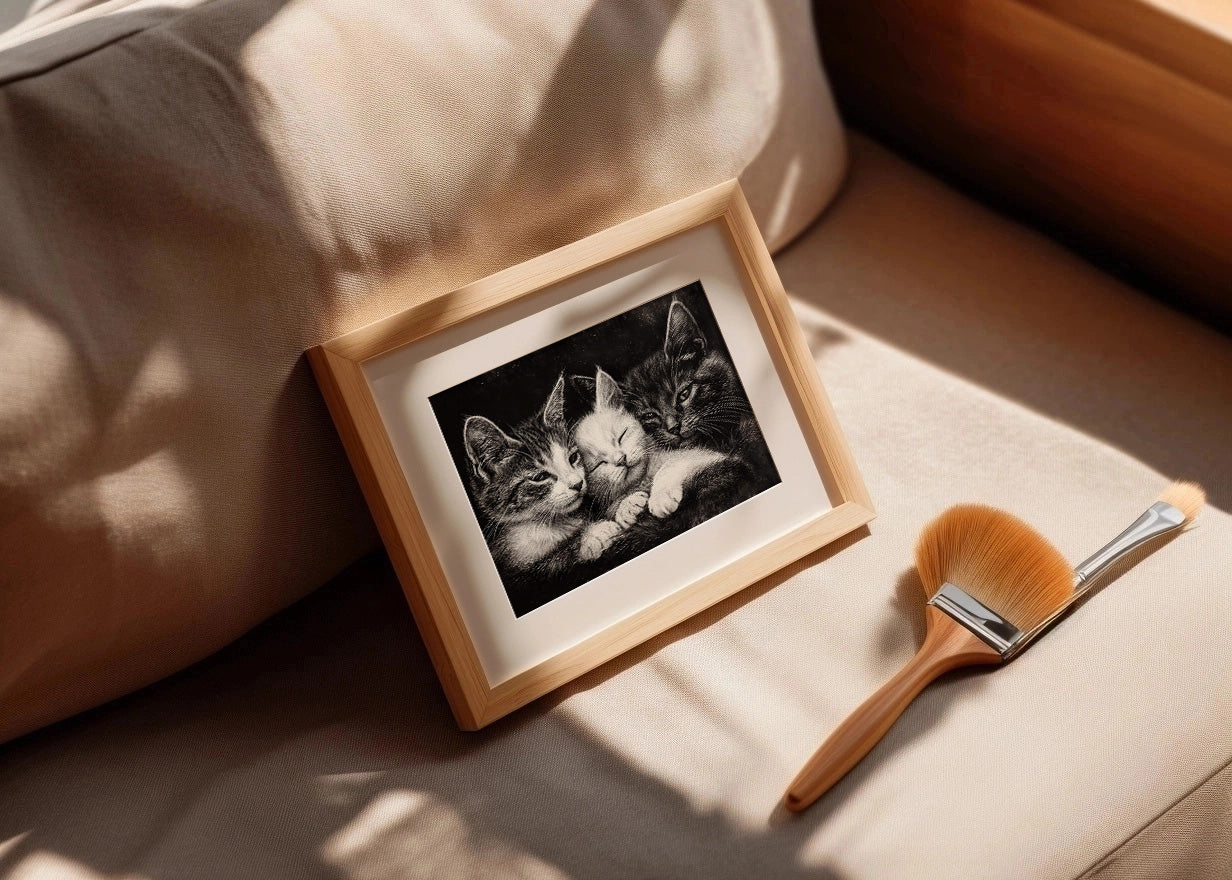 Cuadro Familia de gatitos