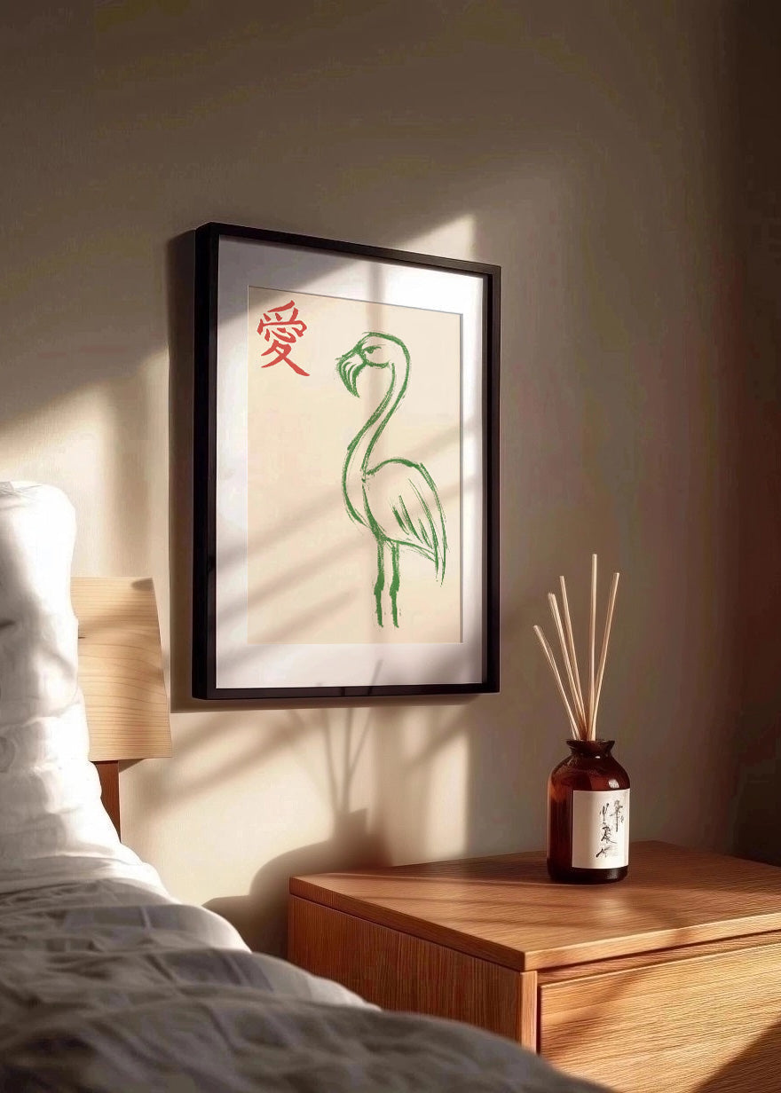 Cuadro Flamenco estilo japonés