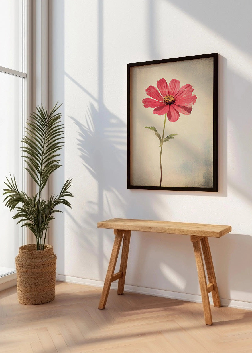 Cuadro Flor estilo vintage