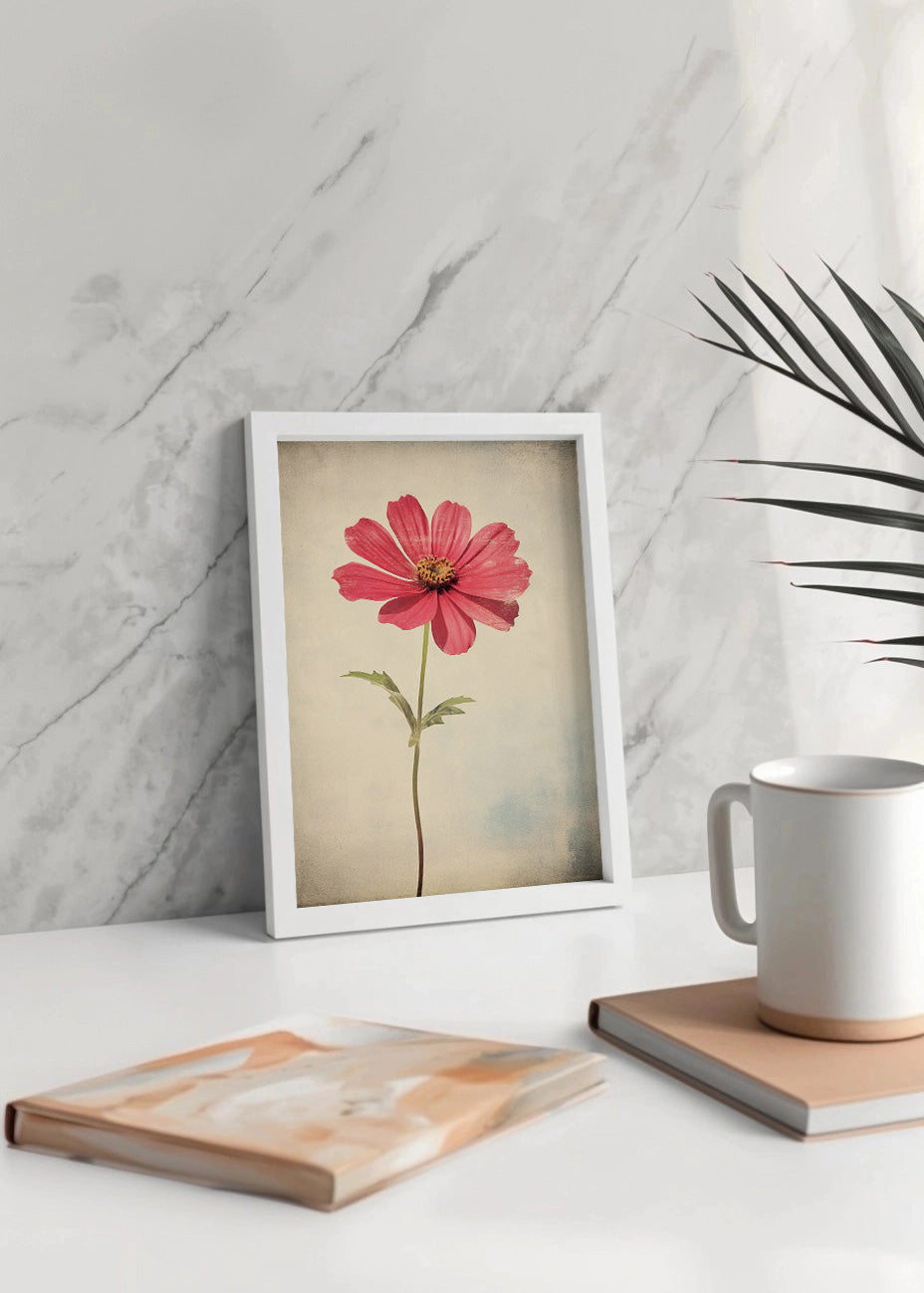 Cuadro Flor estilo vintage