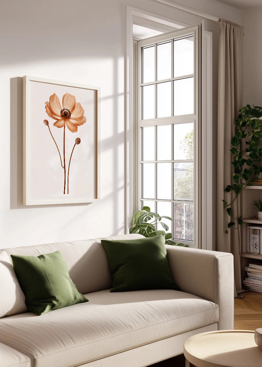 Cuadro Flor Naranja (minimalist)