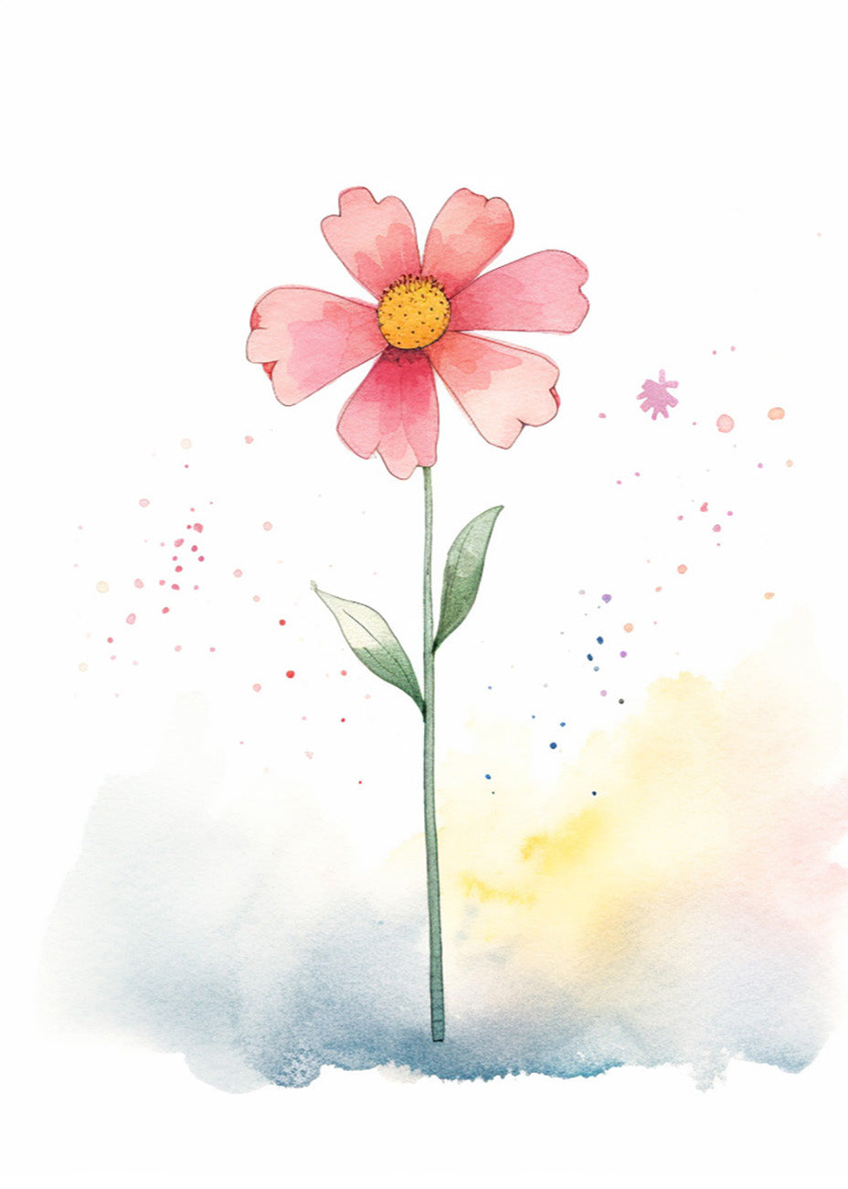 Cuadro Flor rosa de la juventud