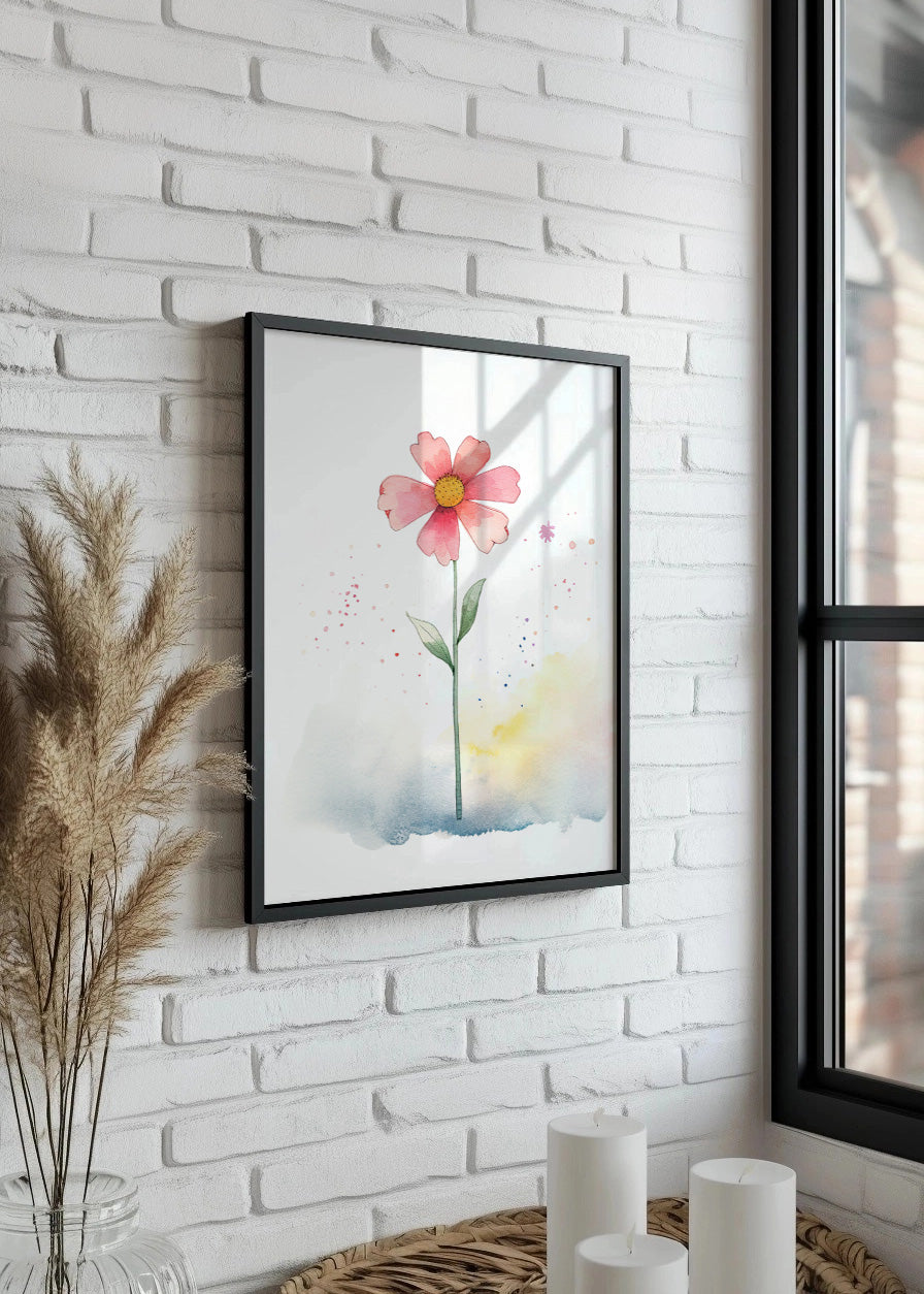 Cuadro Flor rosa de la juventud