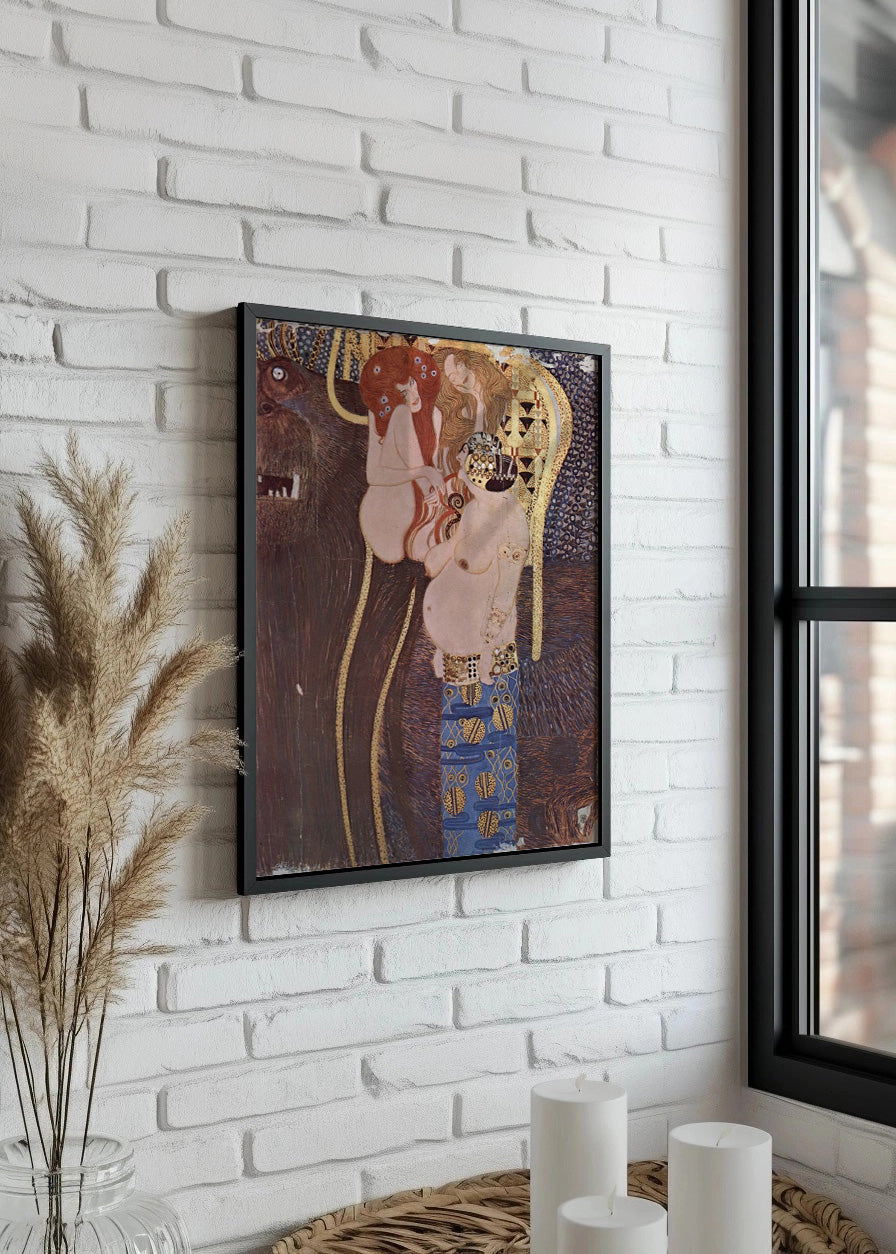 Cuadro Friso de Beethoven - fragmento (Gustav Klimt)