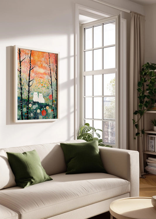 Cuadro Funny cats calm the forest