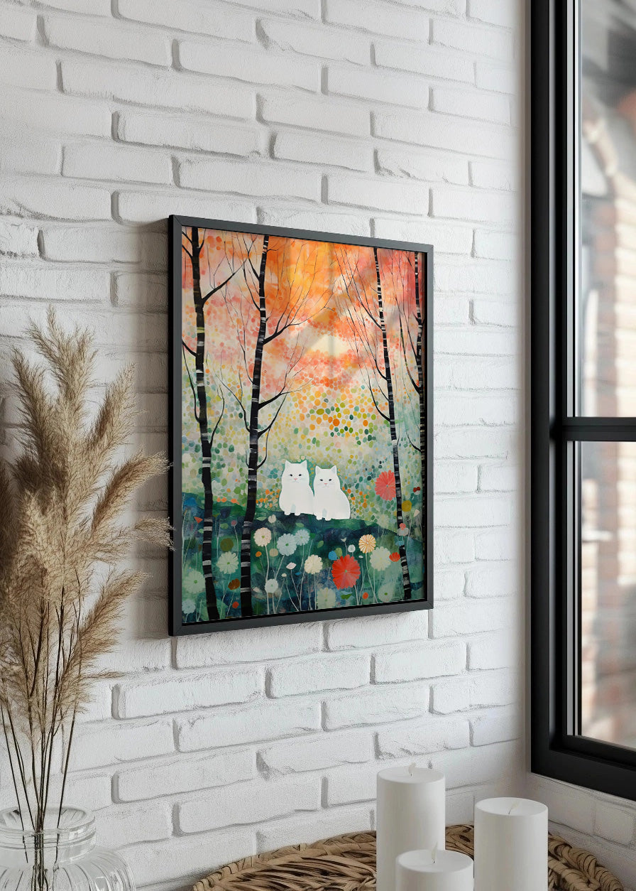 Cuadro Funny cats calm the forest