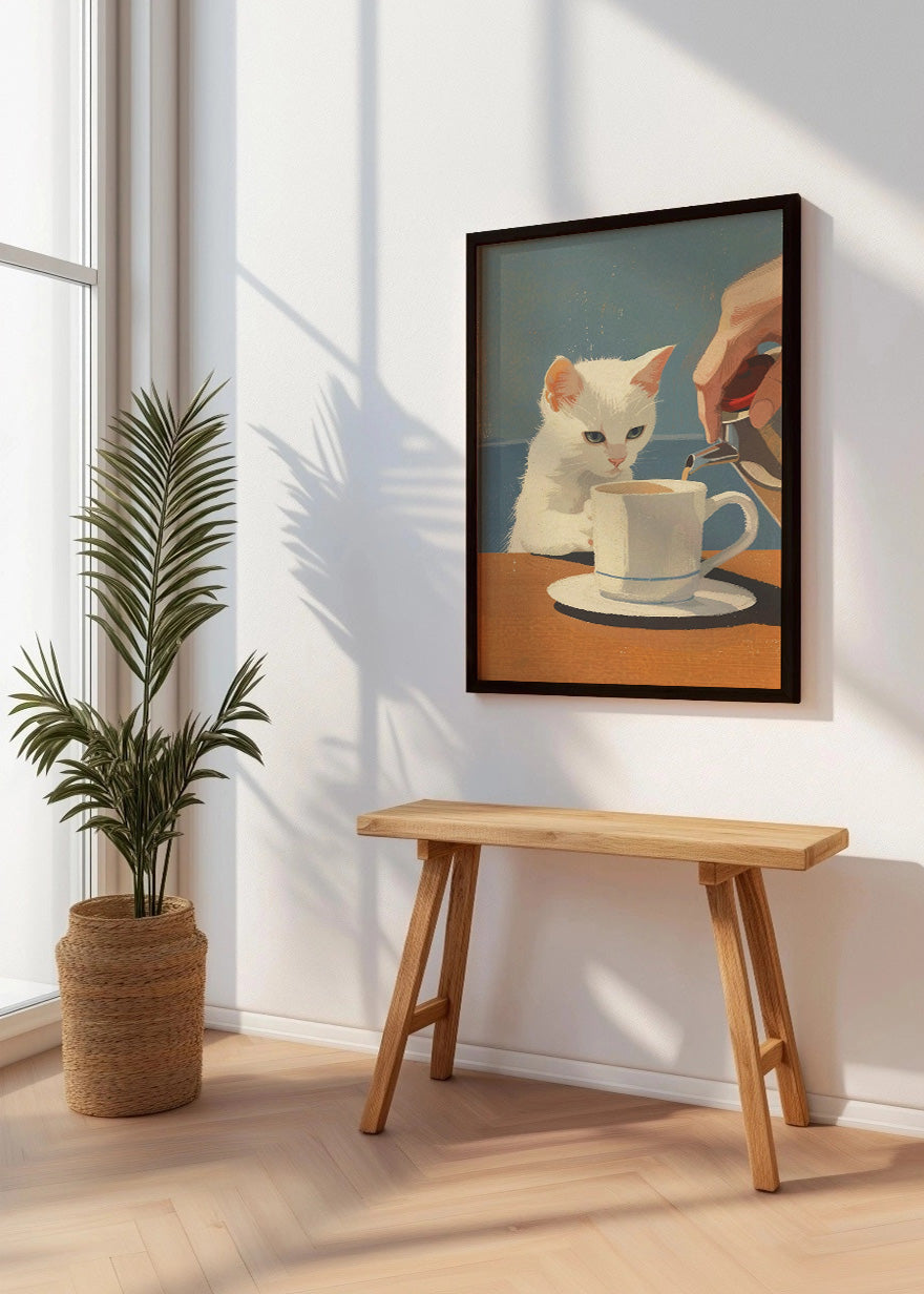 Cuadro Gatita cafetera