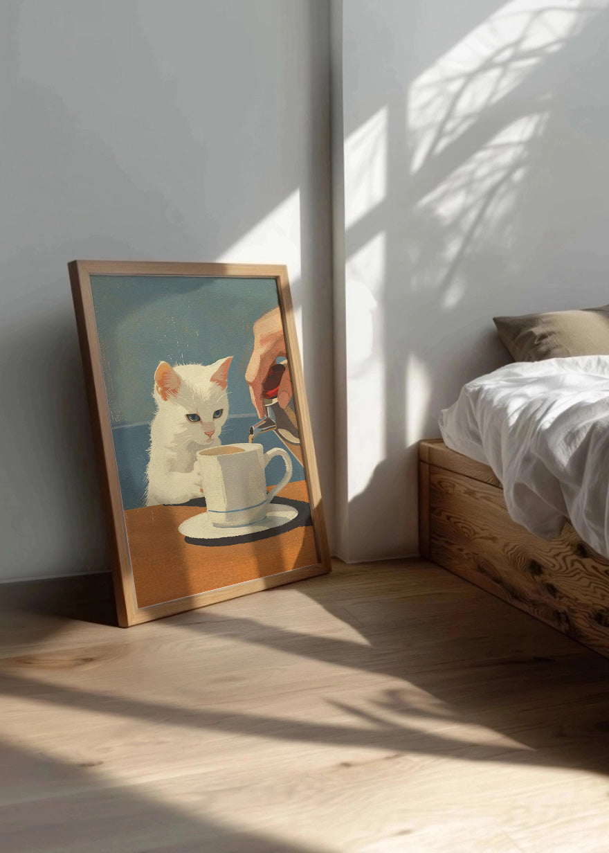 Cuadro Gatita cafetera