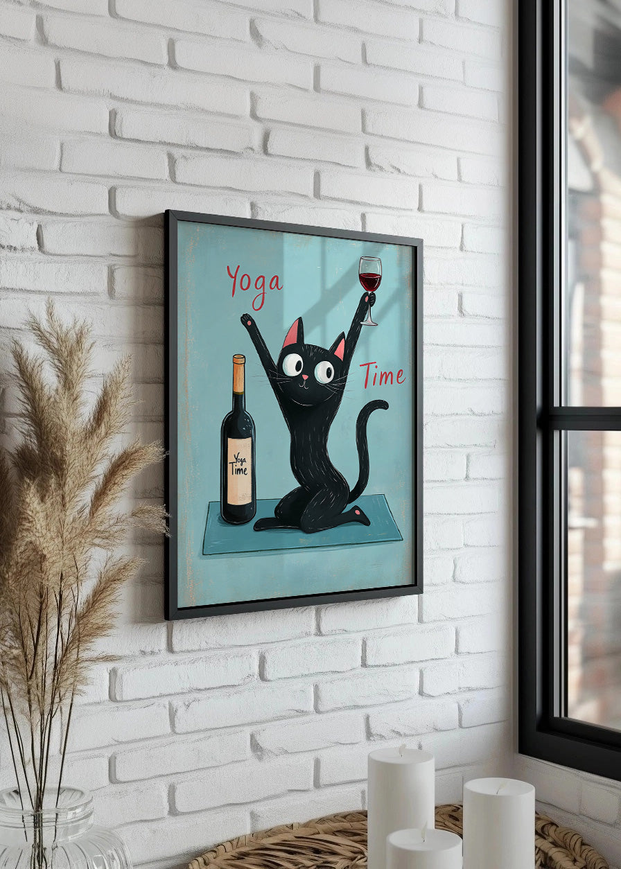 Cuadro Gatito haciendo yoga