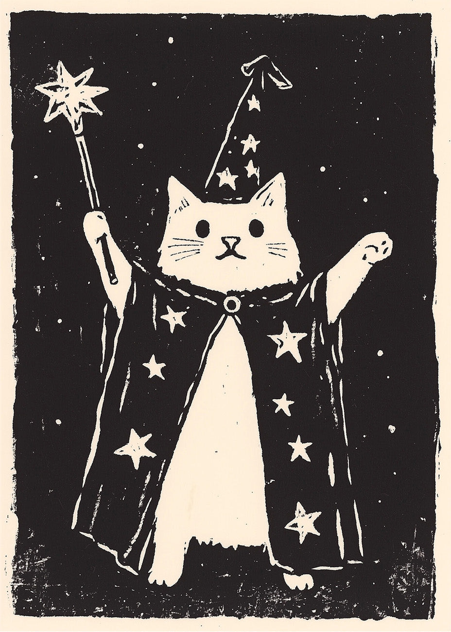 Cuadro Gato mago