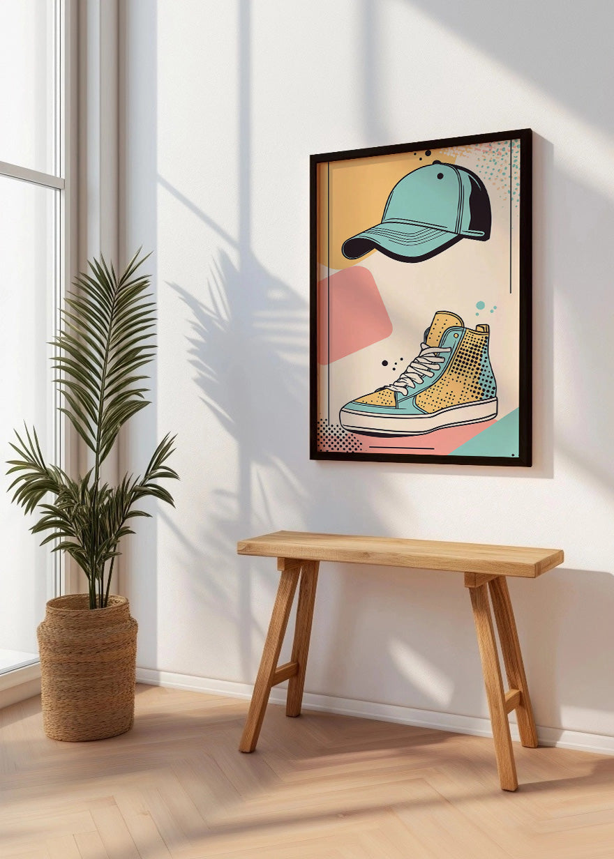 Cuadro Gorra y zapatillas