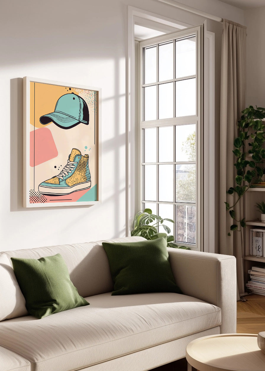 Cuadro Gorra y zapatillas