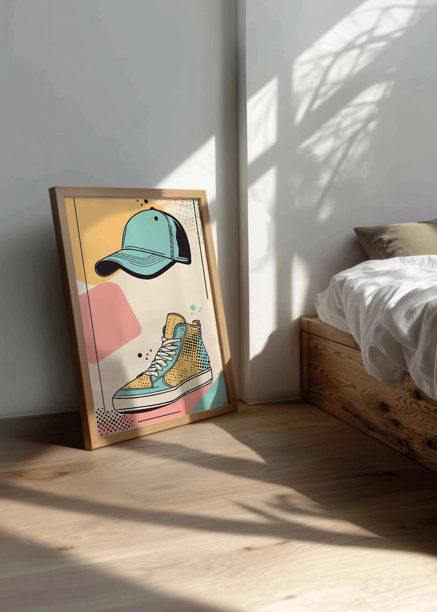 Cuadro Gorra y zapatillas