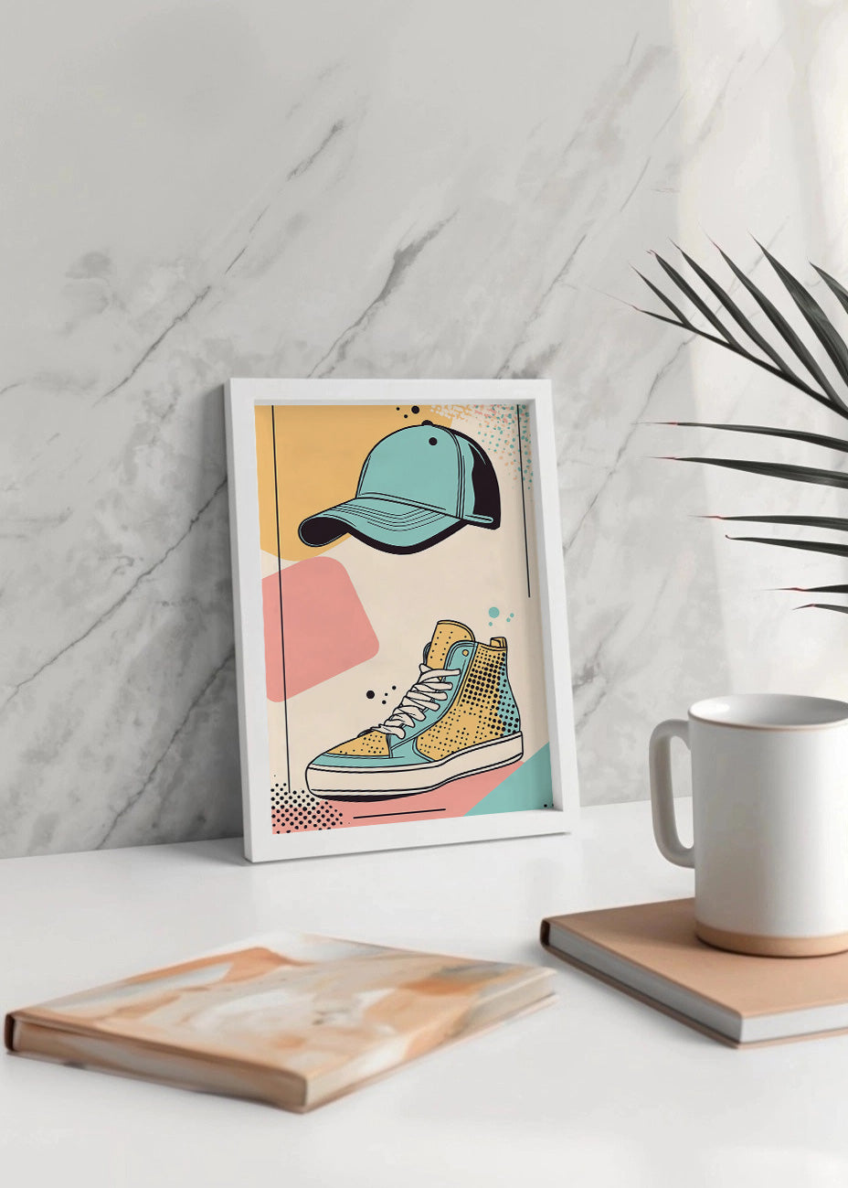 Cuadro Gorra y zapatillas