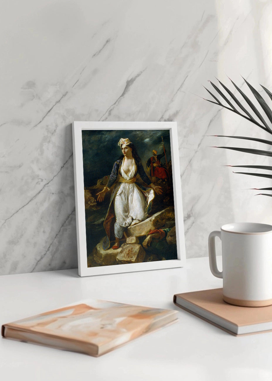 Cuadro Grecia sobre las ruinas de Missolonghi (Delacroix)