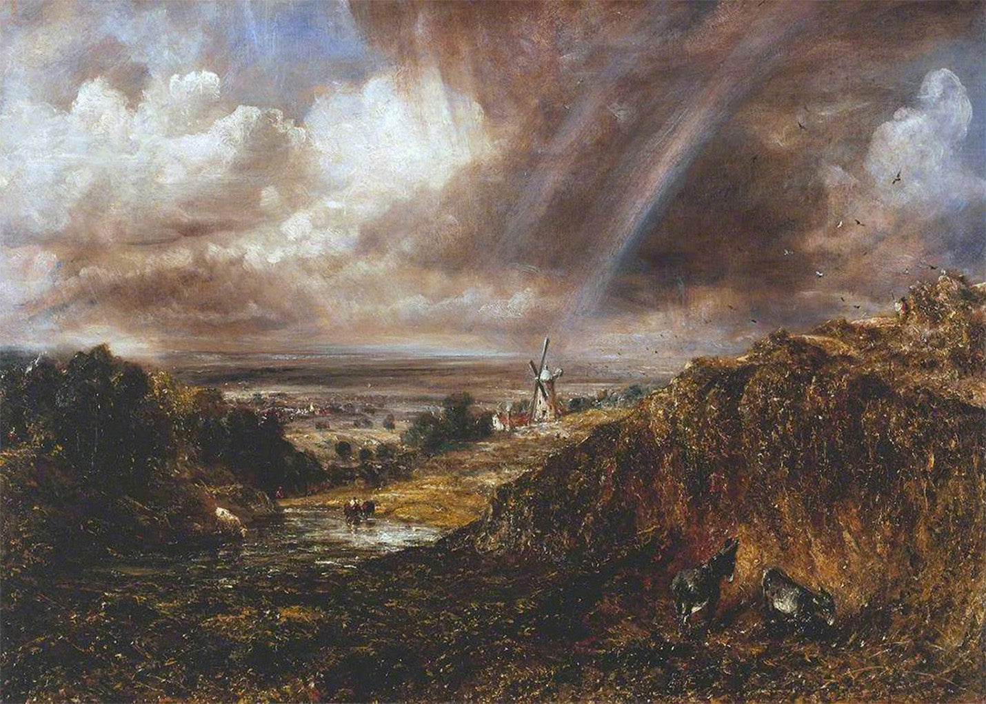 Cuadro ​Hampstead Heath con una tormenta acercándose (John Constable)