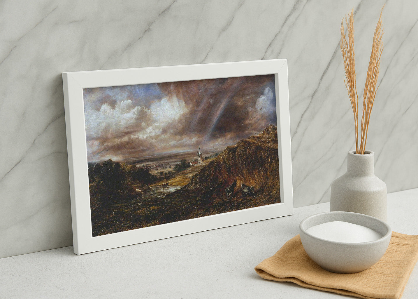 Cuadro ​Hampstead Heath con una tormenta acercándose (John Constable)