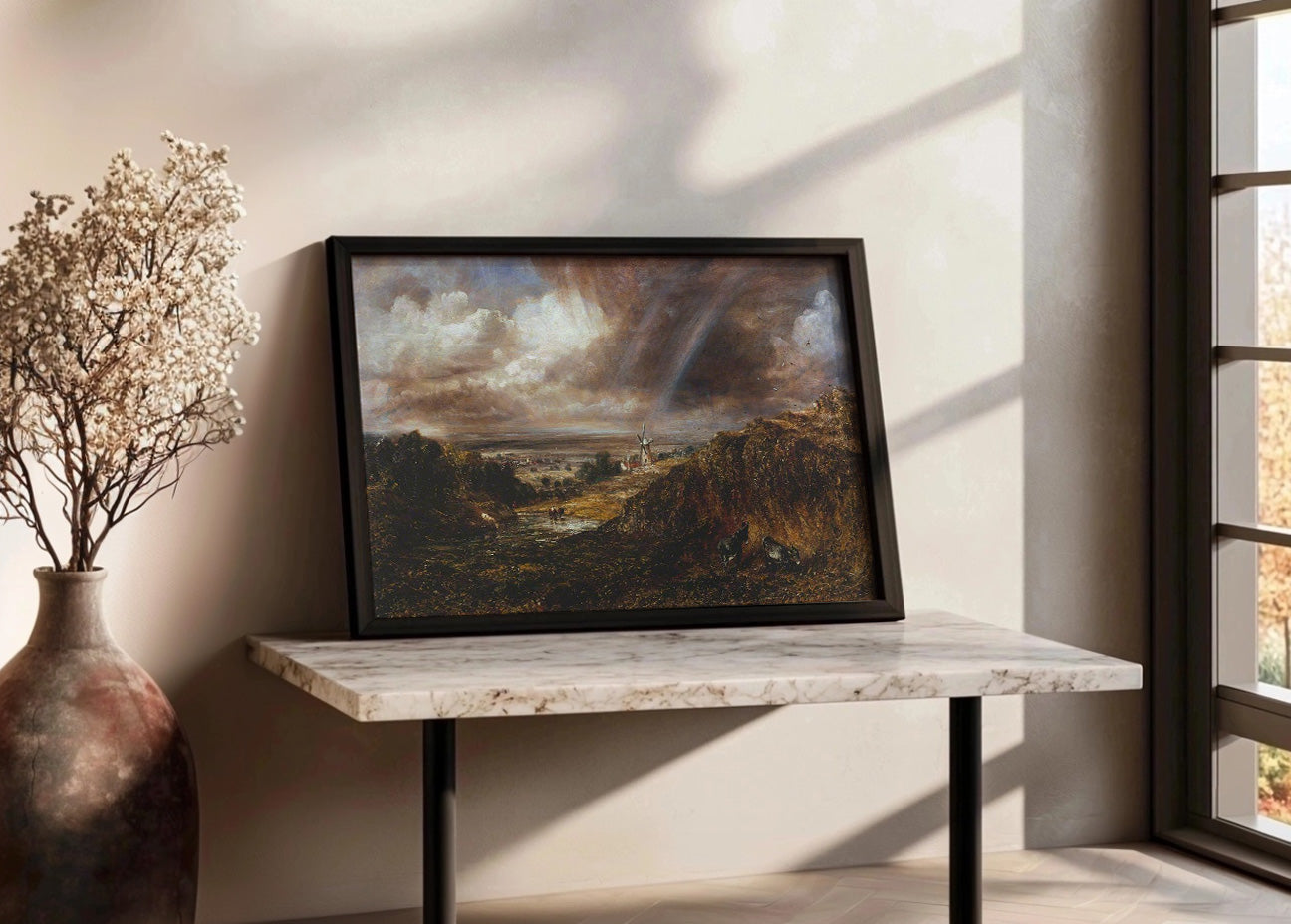 Cuadro ​Hampstead Heath con una tormenta acercándose (John Constable)
