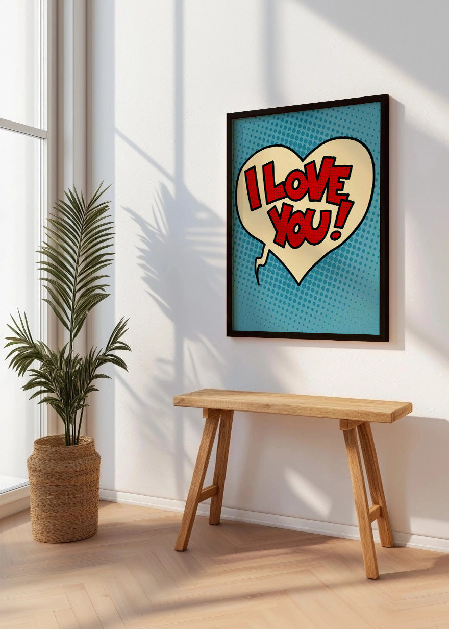 Cuadro I love you bocadillo
