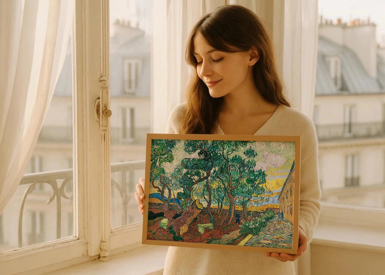 Cuadro Jardín del hospital de Saint-Rémy (Van Gogh)