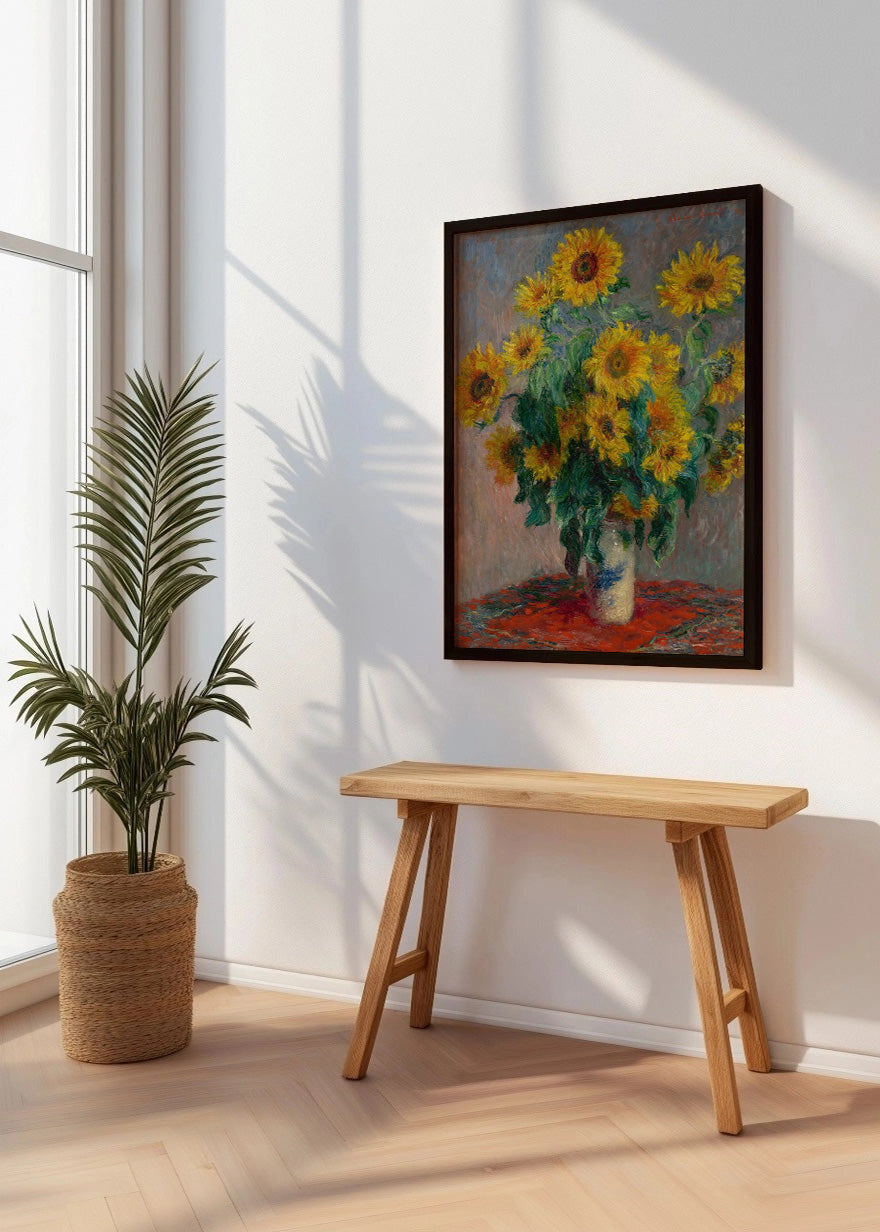 Cuadro Jarrón con girasoles (Claude Monet)