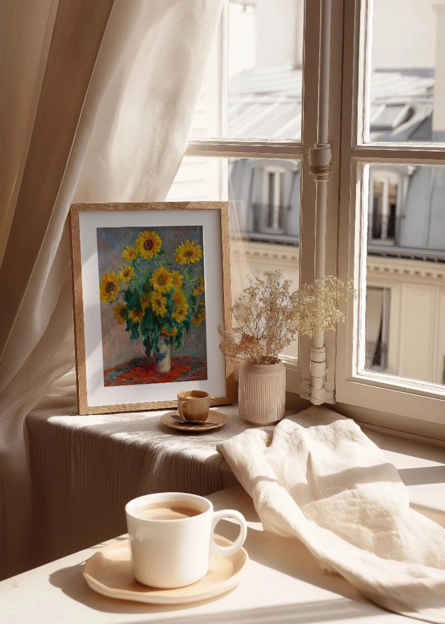 Cuadro Jarrón con girasoles (Claude Monet)