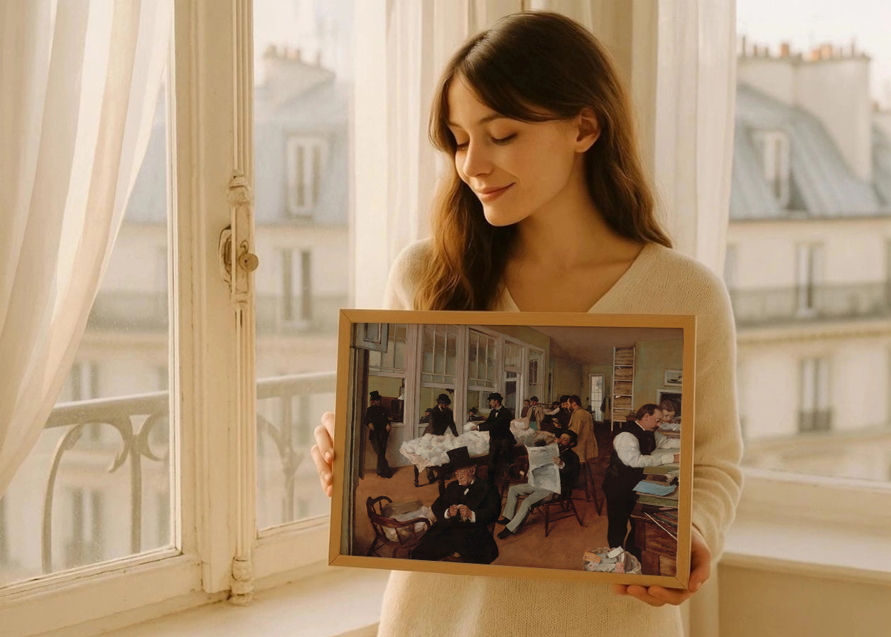 Cuadro La Bolsa del Algodón en Nueva Orleans (Edgar Degas)