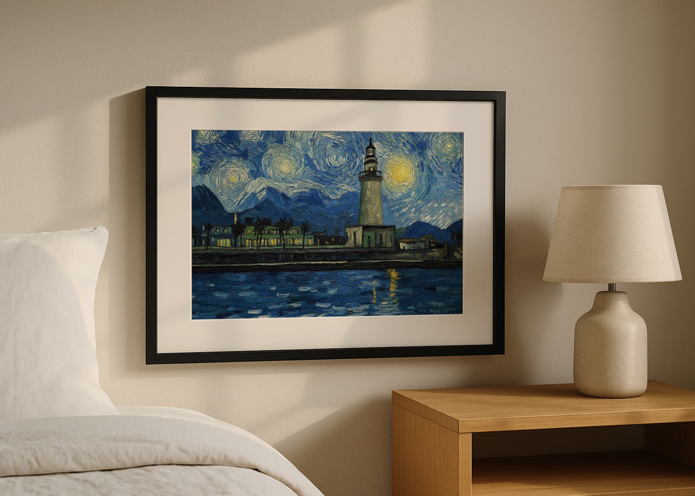 Cuadro La Farola de Málaga - Van Gogh