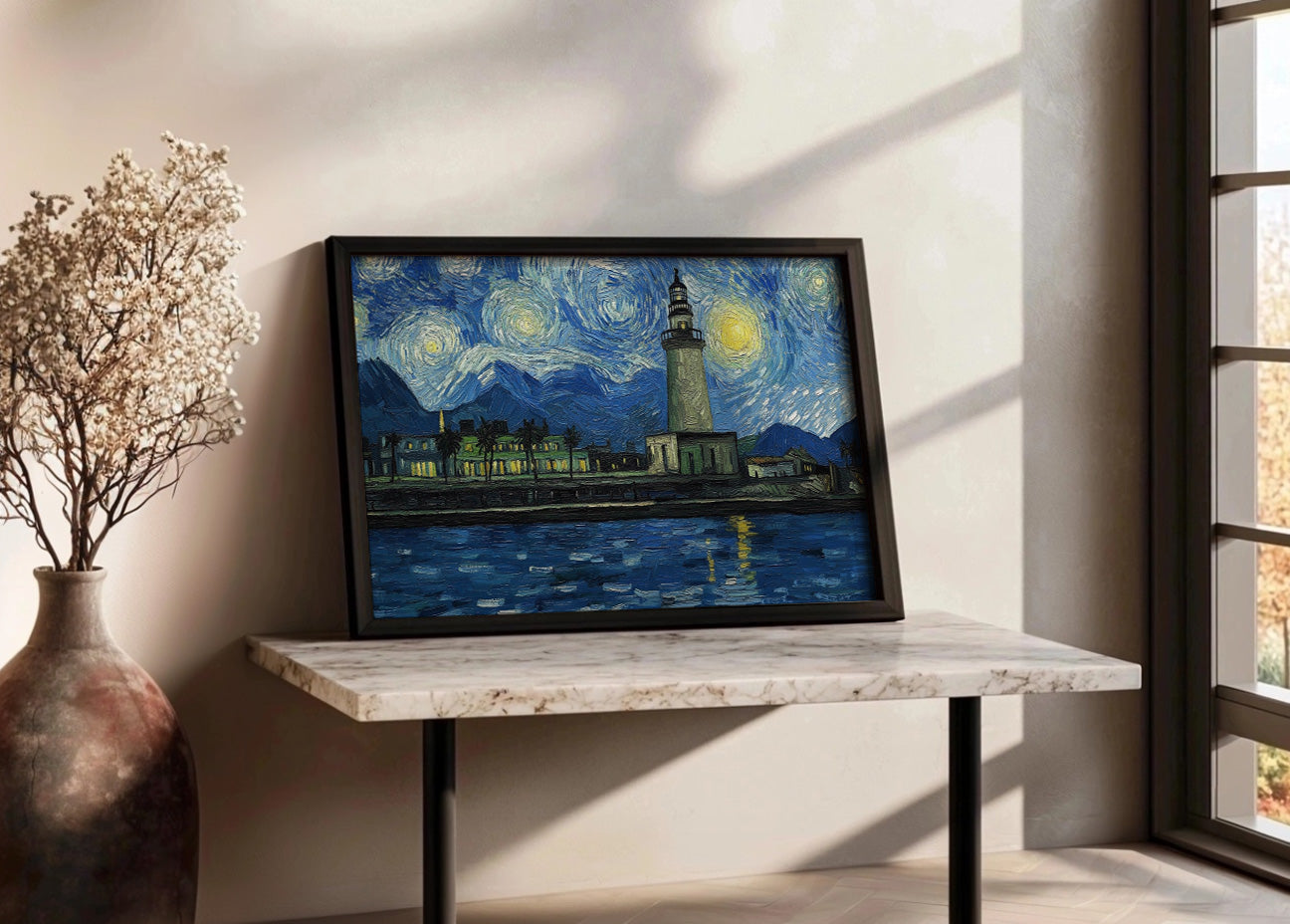 Cuadro La Farola de Málaga - Van Gogh