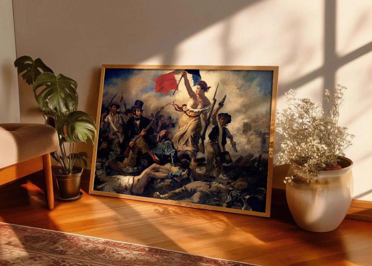 Cuadro La Libertad guiando al pueblo (Eugène Delacroix)