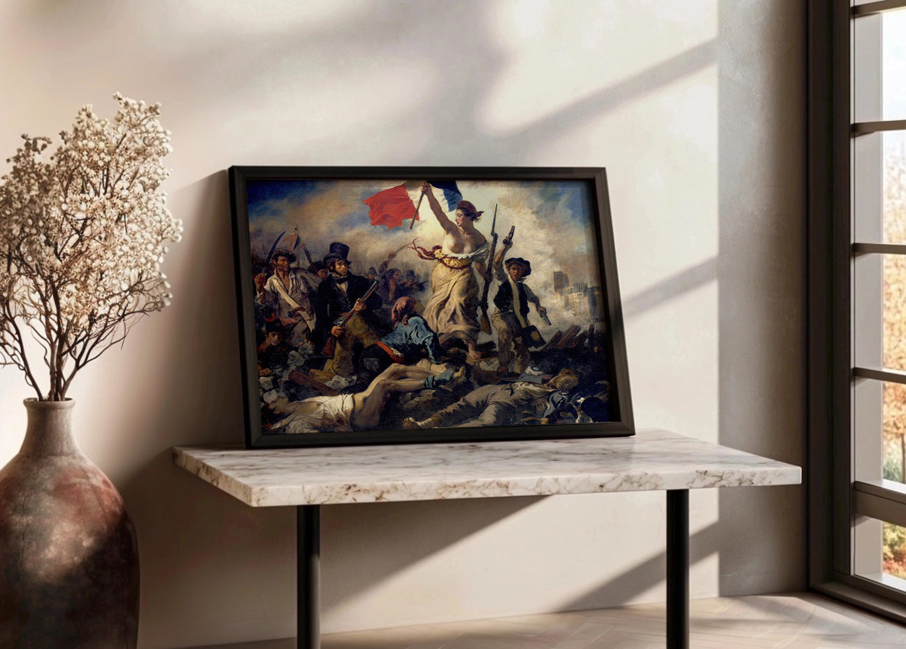 Cuadro La Libertad guiando al pueblo (Eugène Delacroix)