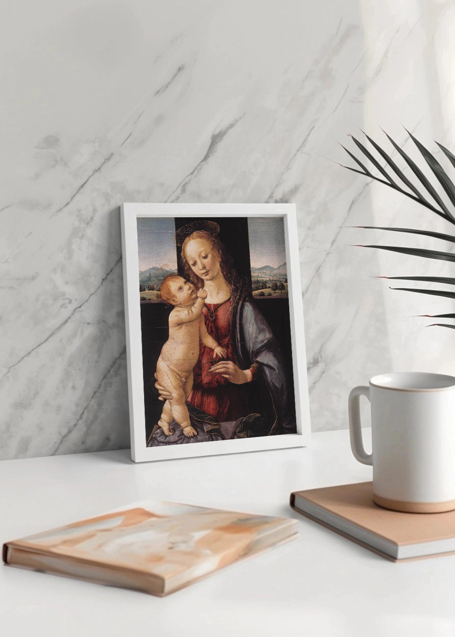 Cuadro La Virgen de la Granada - Madonna Dreyfus (Leonardo Da Vinci)