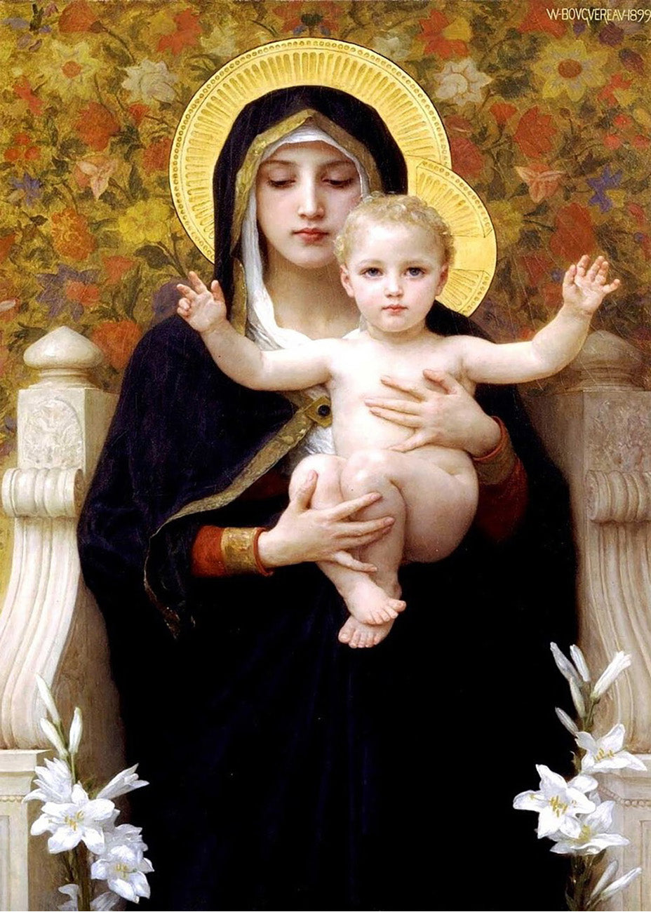 Cuadro La Virgen de los Lirios (Bouguereau)