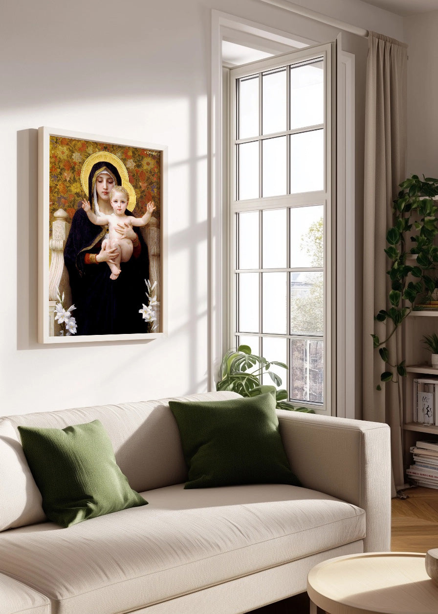 Cuadro La Virgen de los Lirios (Bouguereau)