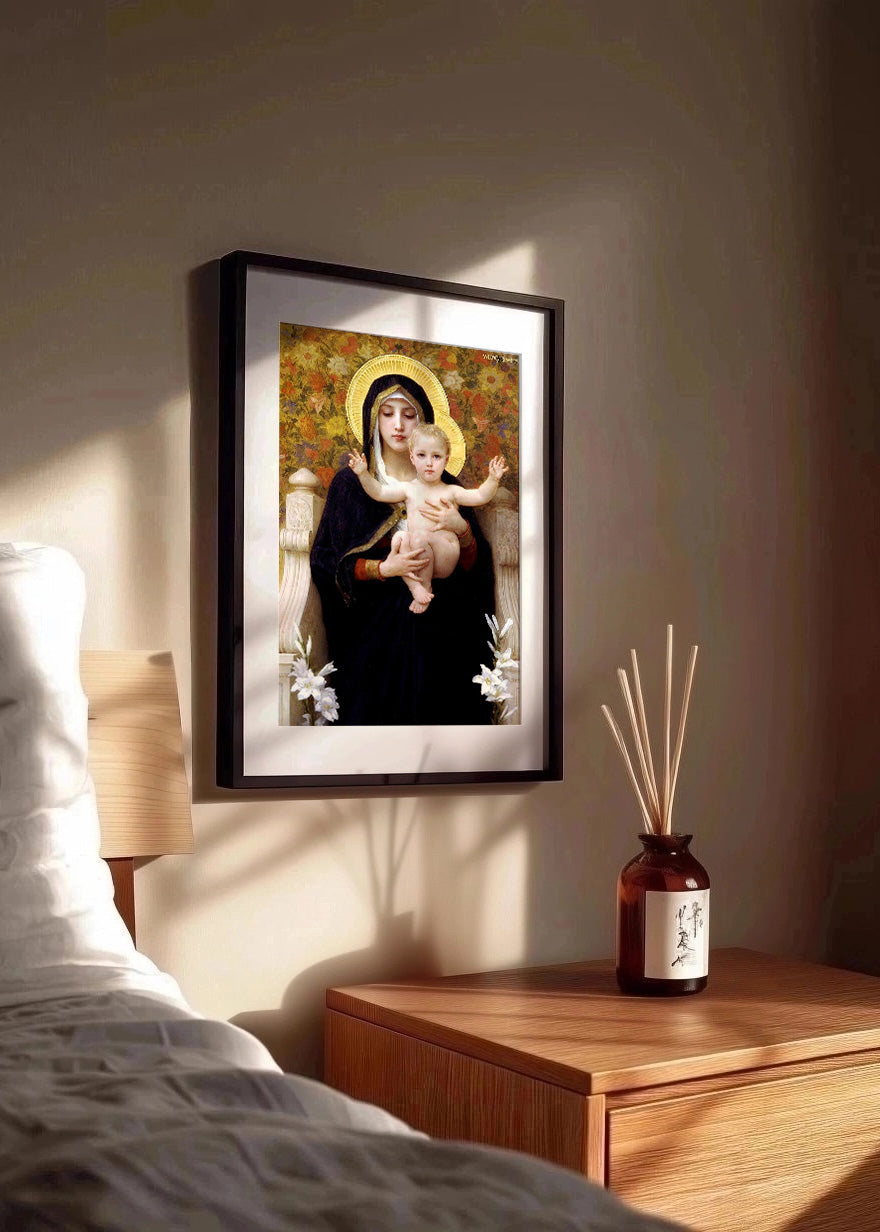 Cuadro La Virgen de los Lirios (Bouguereau)
